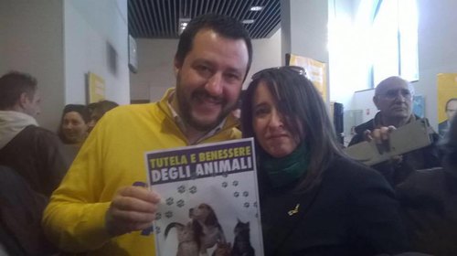 Matteo Salvini con Diana Bertona 