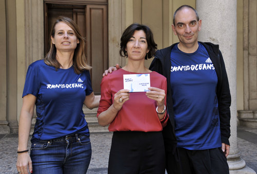 Al centro Cristina Tajani con Irene Larcher, Senior Director Brand Activation Adidas e Stefano Mirti 