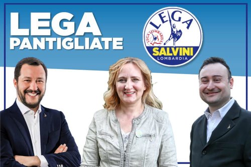 Anna bavutti e Luigi Cordella con Matteo Salvini 