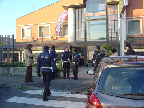 L'intervento in forze della Polizia locale 