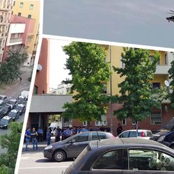 Le forze dell'ordine in Via Faà di Bruno e in Piazzale Cuoco 
