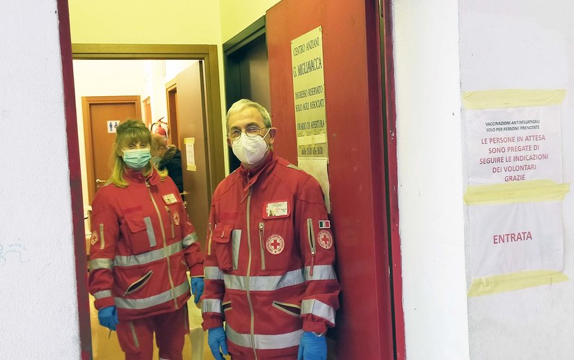 I volontari della Croce Rossa 