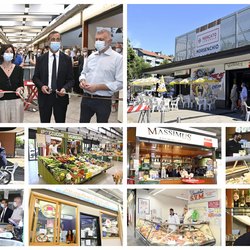 Il sindaco Sala e l'assessore Tajaniin visita al Mercato Coperto di viale Ungheria 