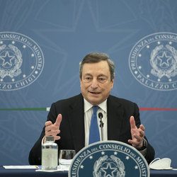 La conferenza stampa del Presidente del Consiglio Mario Draghi 