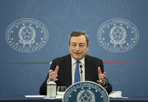 La conferenza stampa del Presidente del Consiglio Mario Draghi 