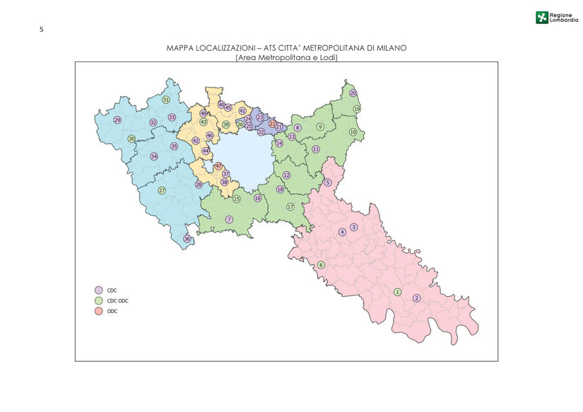 MAPPA LOCALIZZAZIONI – ATS CITTA’ METROPOLITANA DI MILANO (Area Metropolitana e Lodi) 
