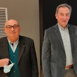 Il Presidente di CEM Giovanni Mele e il sindaco di Melegnano Rodolfo Bertoli 