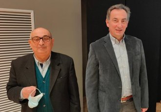 Il Presidente di CEM Giovanni Mele e il sindaco di Melegnano Rodolfo Bertoli 