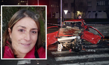 Nel riquadro Sabrina Franco vittima dell'incidente di mercoledi sera 19 gennaio 2022 