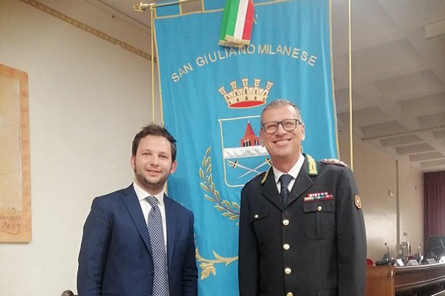 Marco Segala con il nuovo comandante Allais 