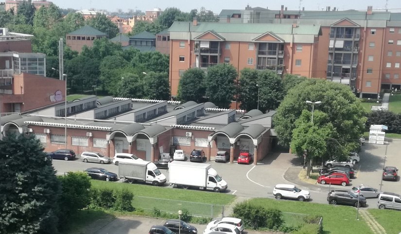 Una veduta dall'alto dei poliambulatori di via Matteotti 