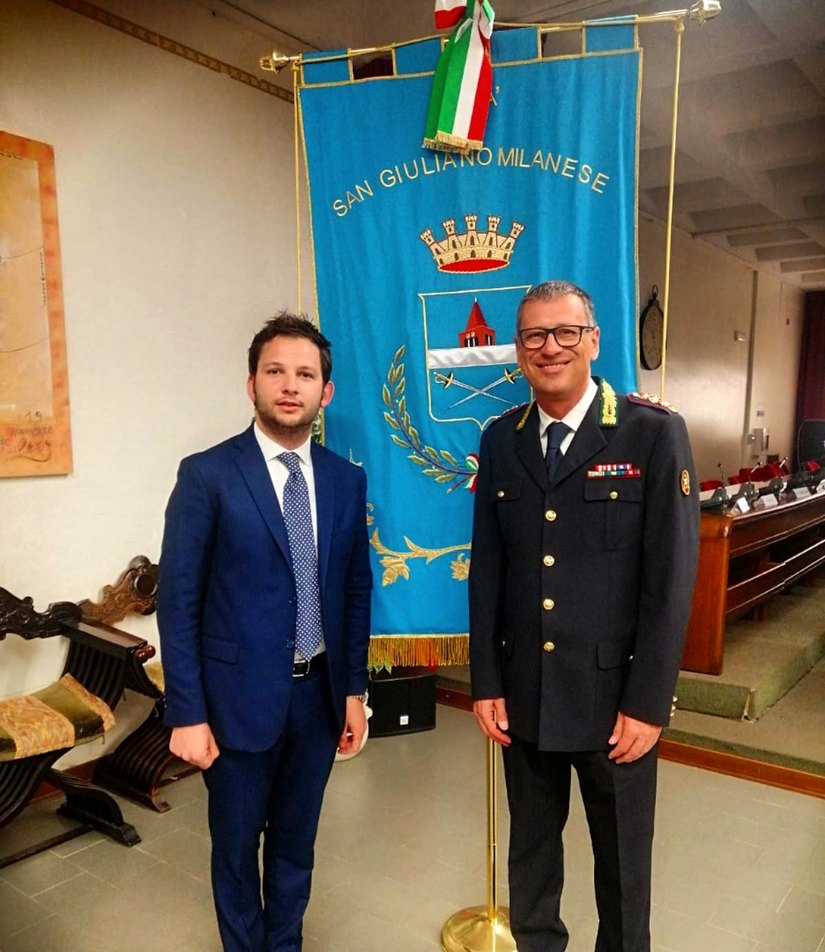 Il sindaco Marco Segala con il Comandante della Polizia locale Fabio Allais 