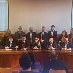 Centrodestra, i partecipanti alla conferenza stampa di Palazzo Marino 