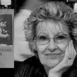 La coperina del libro e l'autrice oggi 84 enne 
