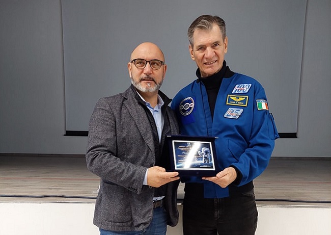 L’astronauta Paolo Nespoli in visita a Mediglia