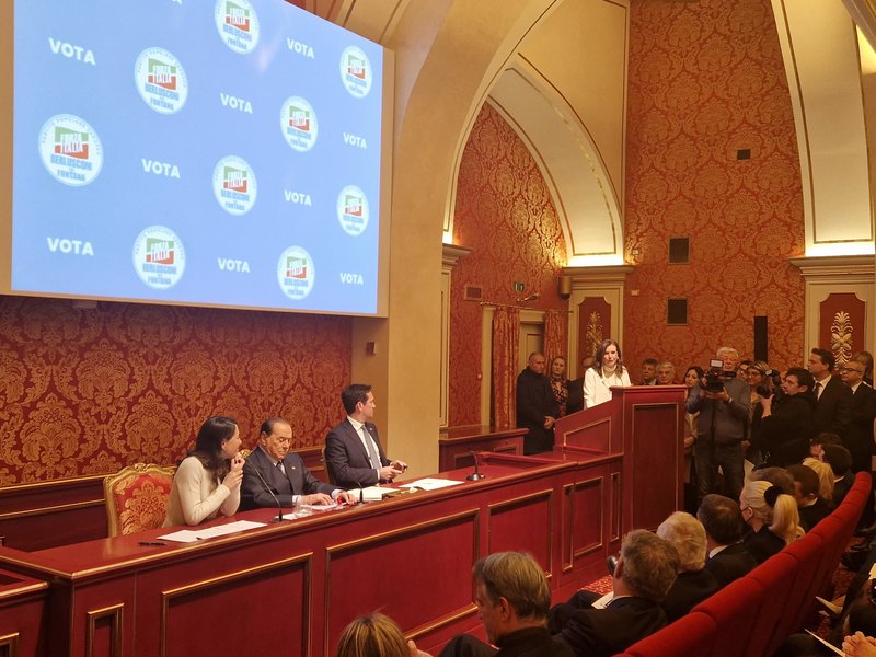 La presentazione dei candidati di Forza Italia alle elezioni regionali lombarde a Villa Gernetto (Monza Brianza) 