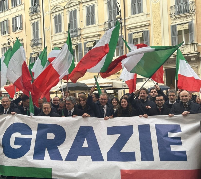 Flash mob in Piazza San Lorenzo in Lucina a Roma 