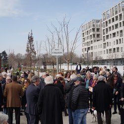La cerimonia di inaugurazione del Parco 8 Marzo 