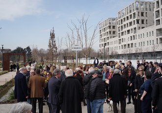La cerimonia di inaugurazione del Parco 8 Marzo 