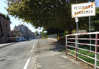 Il trattodi ciclo pedonale esistente fra Ponte Lambro (Milano) e Linate (Peschiera Borromeo) 