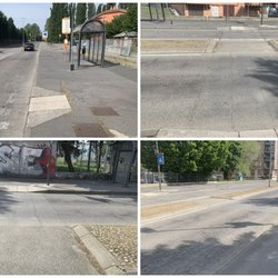 L'attraversamento pedonale non segnalato nel quartiere di Linate a Peschiera Borromeo 