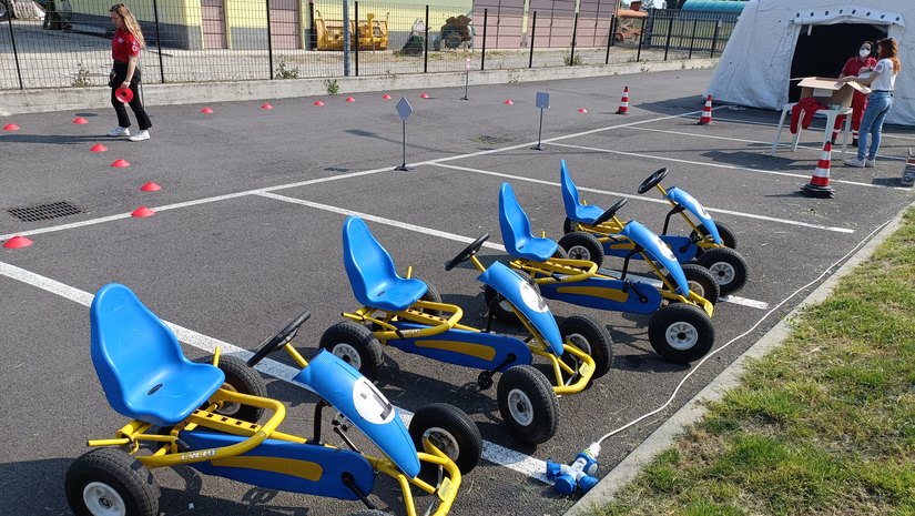 I kart a pedali per le prove di circolazione riservate ai bambini 