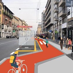Come sarà la nuova ciclabile di corso Buenos Aires 