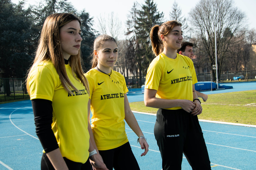 Le atlete del gruppo Élite. Da sinistra: Giulia Piazzi, Elisa Frigerio e Nicole Avanzi 