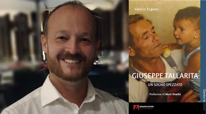 Valerio Esposti e la copertina del nuovo libro 