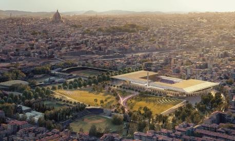 Il rendering del nuovo Stadio di Firenze 