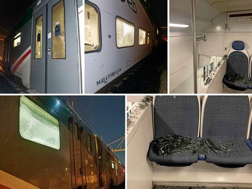 I treni vandalizzati 