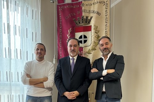 Da sx: Cristiano Vailati (assessore alla Sicurezza), Antonio Barbato e Vito Bellomo 
