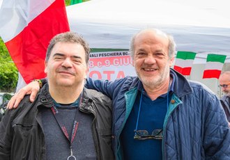 Due amici, colleghi e avversari politici: Giulio Carnevale e Moreno Mazzola. 