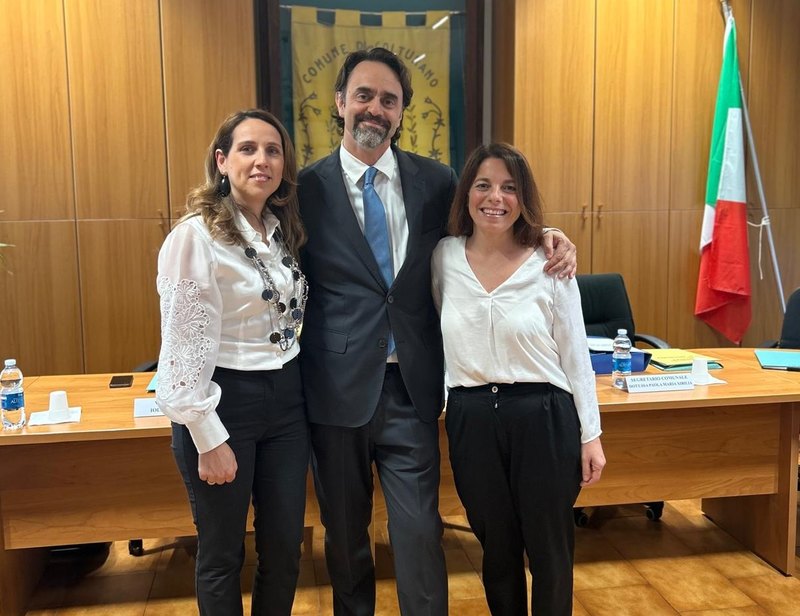 Da sinistra Iolanda Bongo, Giulio Guala e Maria Teresa Marchetti 