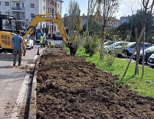 L'intervento di depavimentazione a San Pedrino 