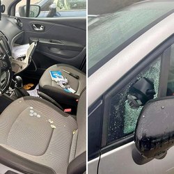 Alcuni dei danneggiamenti sulle auto operati dal 48enne 