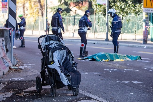 I rilievi sul luogo dell'incidente 
