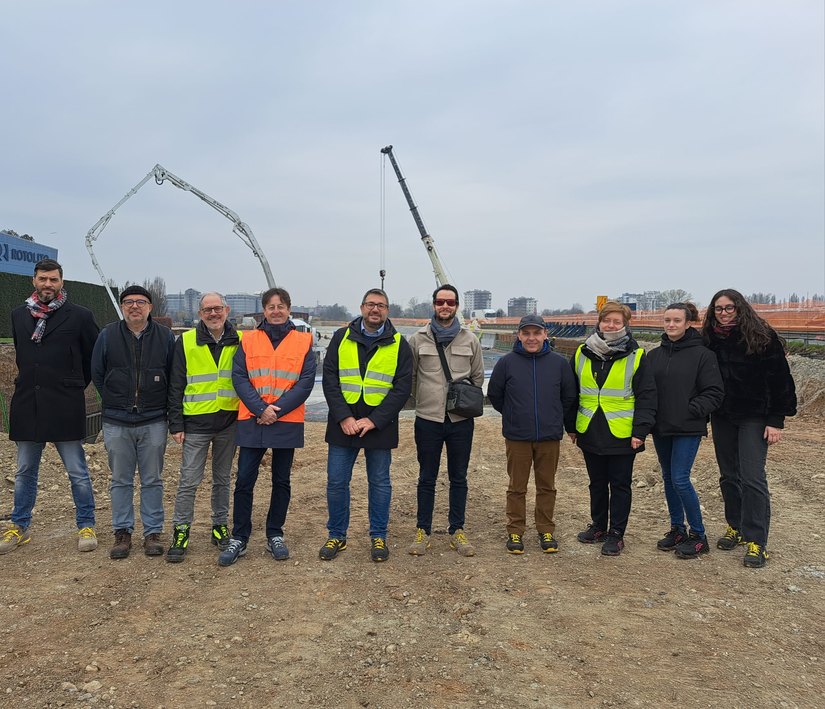 Gli assessori Saimon Gaiotto e Giuseppe Bottasini con i tecnici uffici comunali 