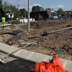 Il cantiere della prima rotonda 
