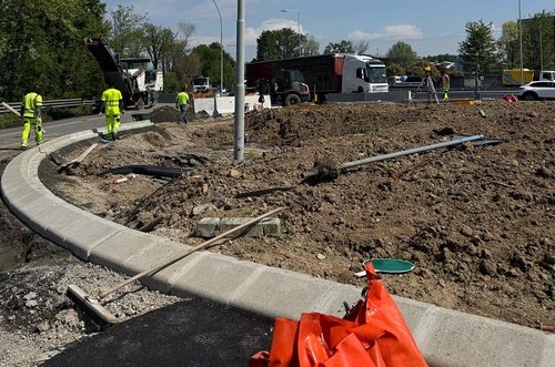 Il cantiere della prima rotonda 