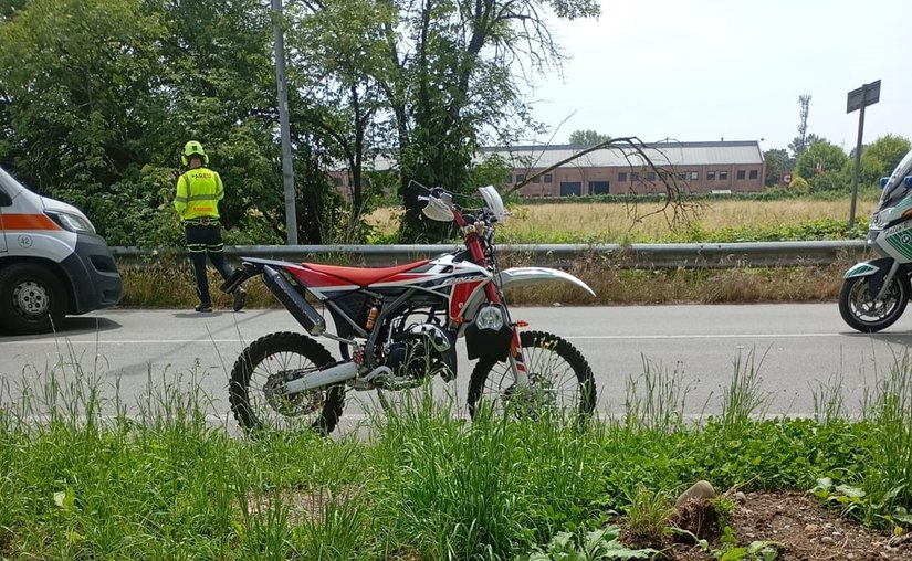 La moto del sinistro 