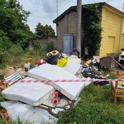 Una delle due discariche abusive 