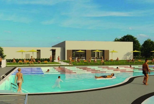 Il rendering del nuovo centro natatorio di San Giuliano 
