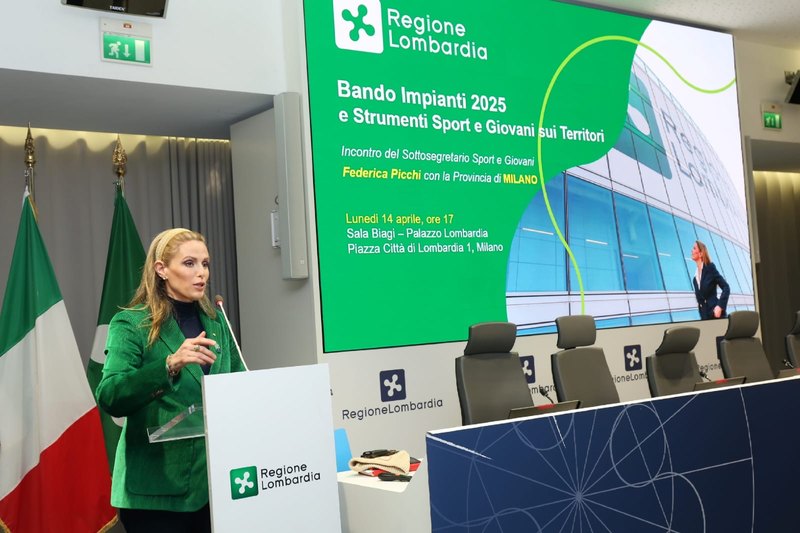 Federica Picchi Sottosegretario con delega a Sport e Giovani di Regione Lombardia 