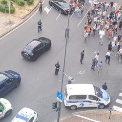 Il mini corteo di sabato 19 luglio 