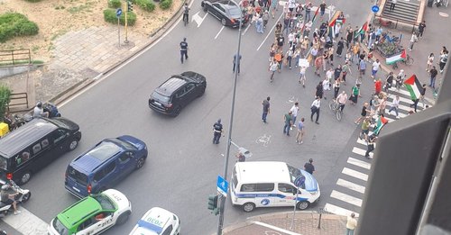 Il mini corteo di sabato 19 luglio 
