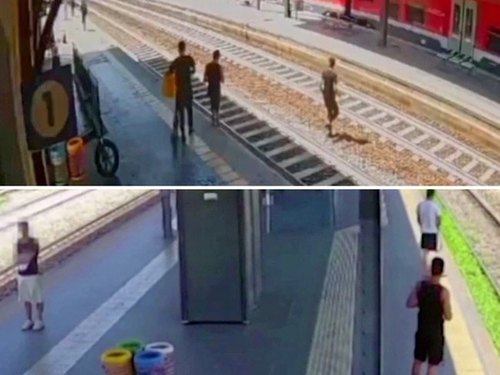I giovani aggressori ripresi dalle telecamere di sorveglianza delle stazioni 