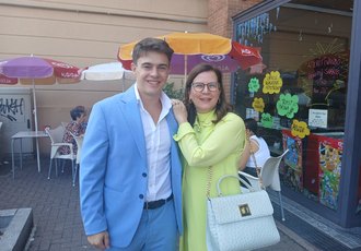 Riccardo Clemente con l' On. Cristina Rossello (Forza Italia) Segretaria Cittadina Milano Grande Città 