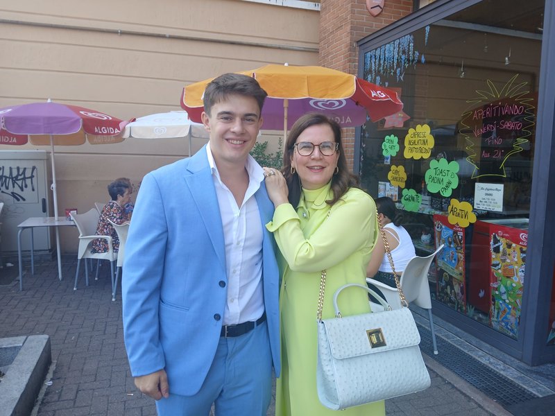 Riccardo Clemente con l' On. Cristina Rossello (Forza Italia) Segretaria Cittadina Milano Grande Città 