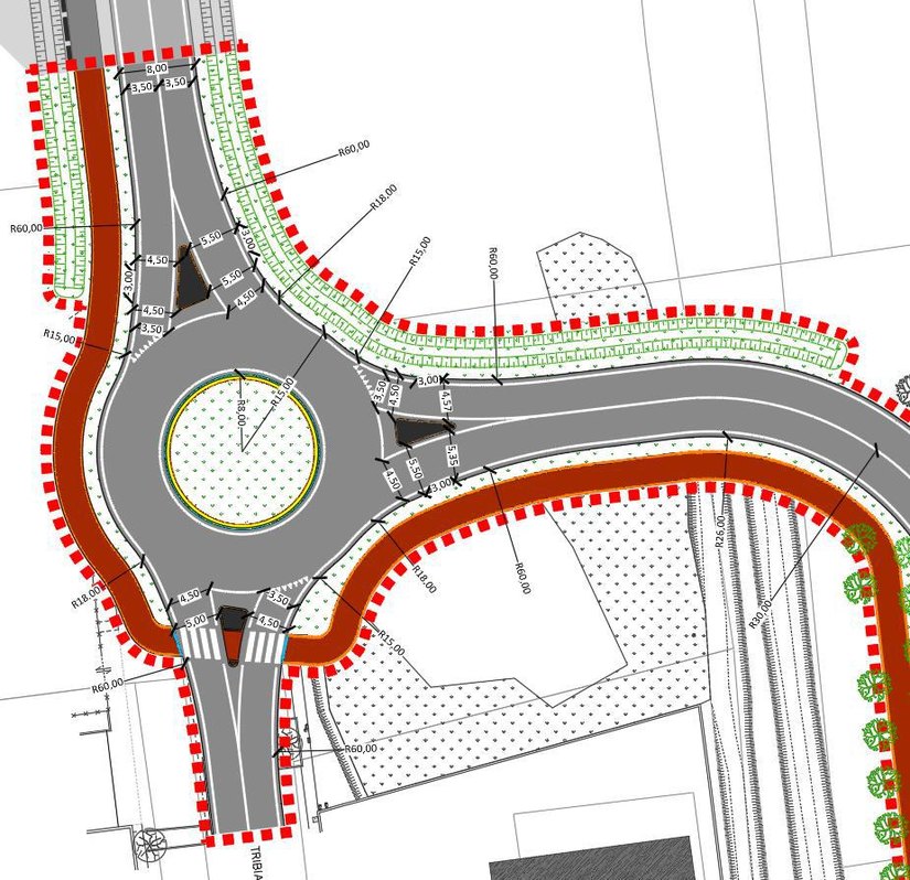 La nuova intersezione a rotatoria sarà realizzata lungo viale Addetta 